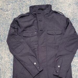 Men's Navy Military Field Jacket - Lightweight Utility Coat
